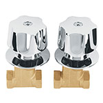 Juego 2 llaves empotrar, regadera, roscables, cubo, Basic E-052