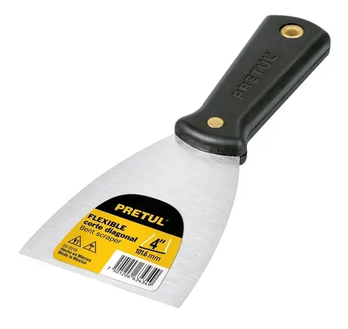 Espátula flexible 4' con mango de plástico, Pretul E-4F