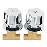 Juego 2 llaves empotrar, regadera, soldables, cubo, Basic E-652