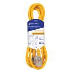 Extensión reforzada aterrizada 4 m 3x14 AWG, Volteck ERA-4X14