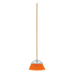 Escoba chica cerdas de PVC, tipo abanico, bastón de madera ES-160A