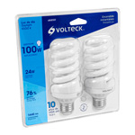 Pack 2 lámparas espiral T4 24 W luz de día, blíster, Volteck F-24EX2