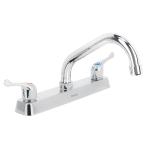 [45609] Mezcladora 8' p/fregadero, cuello corto, manerales palanca F-317P