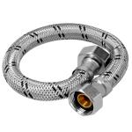 Manguera para boiler, acero inox, 3/4'x3/4', 80 cm, Foset FBO-3480X