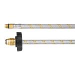 Manguera pigtail, acero inox, 7/16' x 7/8', 55 cm, Foset FPIG-55X