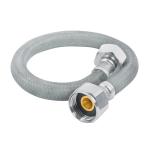 Manguera para WC, vinilo gris, 1/2' x 7/8', 35 cm, Foset FWC-35V