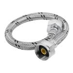 [49177] Manguera para WC, acero inox, 1/2' x 7/8', 35 cm, Foset FWC-35X