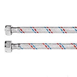 [48543] Manguera para WC, aluminio, 1/2' x 7/8', 50 cm, Foset Basic FWC-50P