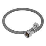 Manguera para WC, vinilo gris, 1/2' x 7/8', 60 cm, Foset FWC-60V