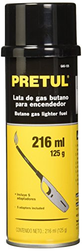 Lata de gas butano para encendedor, 125 ml, Pretul GAS-125