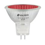 Lámpara de halógeno rojo 50 W tipo MR16 en caja, Volteck JR-50R