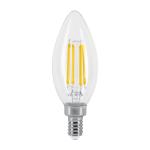 Lámpara LED tipo vela 4 W con filamento base E12 luz cálida LED-V4F2C