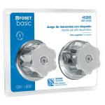 Juego de 2 manerales metálicos para regadera, en blíster MR-100B