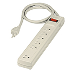 Multicontacto 14 AWG 6 entradas supresor de picos 270 joules MUL-627