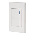 Placa armada 1 interruptor, 3 módulos, Española, blanco PA-APSE3-EB