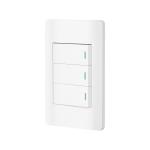 [47957] Placa armada blanca 2 interruptores 1 de 3 vías 1 mód, Lisbo PA-APTR-ELB
