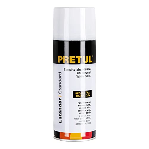 Pintura  en aerosol, blanco mate, Pretul PA-BM-P
