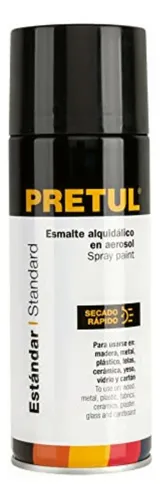 Pintura en aerosol, negro brillante, Pretul PA-NB-P