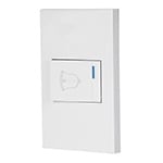 Placa armada 1 interruptor de timbre,1.5mod, Española,blanco PA-TI-EB