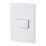 Placa armada con timbre, línea Oslo, color blanco, Volteck PA-TI-OB