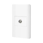 Placa armada blanca 1 toma de TV, 1.5 módulos, Lisboa PA-TV-LB