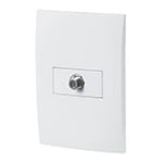 Placa armada con entrada TV, línea Oslo, color blanco PA-TV-OB