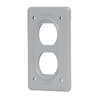 Placa tipo FS, doble, de sobreponer, Volteck PAFDO-S