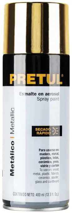 [27180] Pintura en aerosol, metálica, oro, Pretul PAM-OR-P