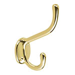 [48354] Gancho doble largo y corto tipo perchero, latón brillante PEPU-11