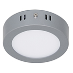 Luminario gris de LED 6 W redondo tipo plafón luz de día PLA-214L