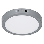 Luminario gris de LED 18 W redondo tipo plafón luz de día PLA-216L