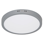 Luminario gris de LED 24 W redondo tipo plafón luz de día PLA-217L