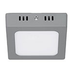 Luminario LED cuadrado tipo plafón 6 W, gris, luz de día PLA-218L