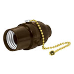 Portalámpara de baquelita, con interruptor de cadena,Volteck POBA-18