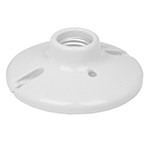 Portalámpara de porcelana, 4-1/2', redonda, Volteck POPO-18