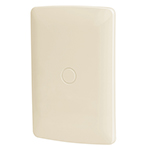 Placa de ABS ciega, línea Italiana, color marfil, Volteck PPC-I