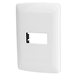 [48134] Placa 1 módulo de ABS, línea Italiana, color blanco, Volteck PPSE-IB