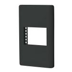 Placa negra de 1 ventana 1.5 módulos, línea Lisboa, Volteck PPSE15-LN