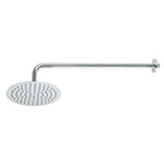 [45075] Regadera cromo 8' plato redondo delgado con brazo, Riviera R-309