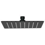 Regadera cuadrada 8', acero inox, sin brazo, negro, Túbig R-415SM