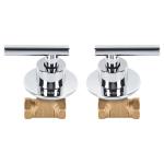 Juego manerales palanca, roscables p/regadera, cromo, Foset TBE-062