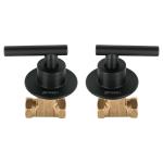 Juego manerales palanca, roscables p/regadera, negro, Foset TBE-062M