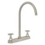 Mezcladora para fregadero, manerales redondos,satín, Tubig TBF-81N