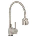 Monomando para fregadero con cuello flexible, satín, Tubig TBF-87N