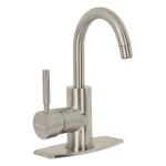 Monomando corto para lavabo, satín, Foset Tubig TBM-45N