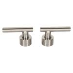 [46867] Juego de 2 manerales para mezcladora, palanca, satín, Tubig TBMM-62N