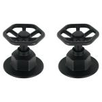 [46880] Juego de 2 manerales para regadera, volante, negro, Tubig TBMR-61M