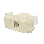 Toma de teléfono, línea Italiana, color marfil, Volteck TE-I