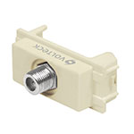 Toma de televisión, línea Italiana, color marfil, Volteck TV-I