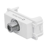 Toma de televisión, línea Italiana, color blanco, Volteck TV-IB